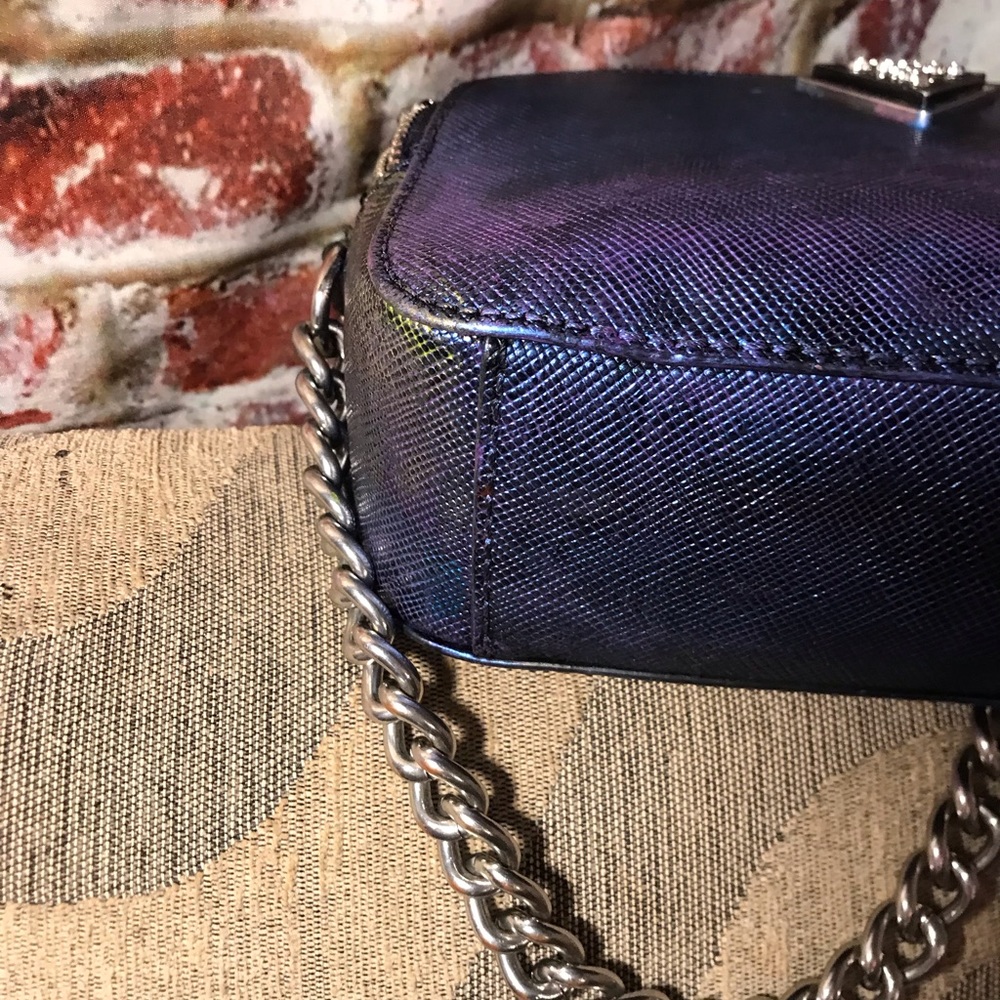 Guess Multi Colorful Metallic Leather Chained Crossbody Bag - Picture 11 of 16